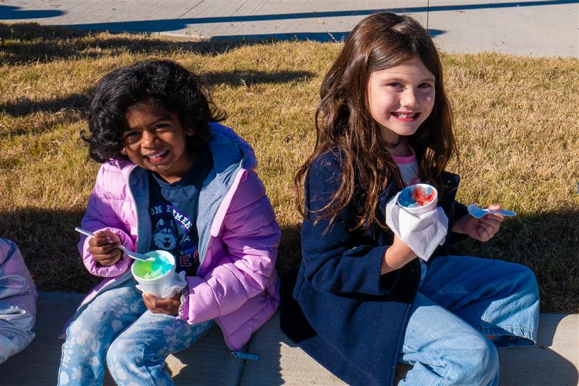 Students participate in a fun run
